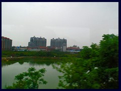 Shenzhen outskirts seen from the train to Guangzhou, near the border to Dongguan